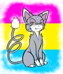  2019 blush digital_media_(artwork) eyewear felid feline female feral glameow glasses lgbt_pride looking_at_viewer mammal nintendo pansexual_pride_colors pok&eacute;mon pok&eacute;mon_(species) pok&eacute;mon_mystery_dungeon pride_colors rymherdier ryn_purrawri simple_background smile solo video_games wanderlust whiskers 