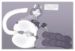 anthro anus balls belt big_anus big_butt boots bottomwear bottomwear_down butt catstopher_colombus_(kittykuscell) clothed clothing dialogue domestic_cat escape_from_tarkov felid feline felis femboy footwear genitals gloves gun hair handgun handwear holster holstered_pistol jacket kittykuscell loose_anus male mammal monochrome pants pants_down partially_clothed penis pistol pistol_holster presenting presenting_anus presenting_hindquarters ranged_weapon shoes short_hair small_penis solo sweater tarkov topwear track_jacket turtleneck weapon