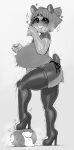  1boy 1girl absurdres animal_ears artist_self-insert blunt_bangs boots breast_expansion breasts china_dress chinese_clothes disembodied_head double_bun dress drooling elbow_gloves eyeliner eyeshadow femdom full_body furry furry_female furry_with_non-furry gloves green_eyes greyscale hair_bun hetero high_heel_boots high_heels highres huge_breasts interspecies krekkball krekkov latex latex_boots latex_gloves makeup monochrome nuwa_nightstone ojou-sama_pose original panda panda_ears panda_girl panda_tail panties purple_eyes short_dress short_hair side-tie_panties side_slit skindentation solo_focus spot_color stepped_on tail thick_thighs thigh_boots thighhighs thighs tongue tongue_out underwear 