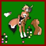  1:1 anthro antlers canid canine cervid color_swatches conjoined featureless_crotch fox hi_res hooves horn male male/male mammal multi_arm multi_head multi_limb multi_tail nude pawpads solo standing tinydragon22 