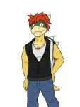  alpha_channel anthro anthrofied body_hair bowser chest_hair clothed clothing fully_clothed fuze koopa male mario_bros nintendo portrait scalie simple_background solo three-quarter_portrait transparent_background video_games 