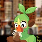  1:1 2019 anthro anthrofied bodily_fluids cum digital_media_(artwork) duo female genital_fluids grookey mammal nintendo pok&eacute;mon pok&eacute;mon_(species) primate video_games 