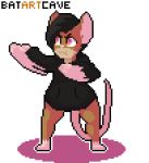  alpha_channel ambiguous_gender animated batartcave black_clothing black_hair black_topwear clothing dancing digital_media_(artwork) front_view hair kenny_(character) loop mammal mouse murid murine pink_nose pixel_(artwork) pixel_animation rodent simple_background solo topwear transparent_background 