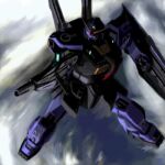  aiming beam_rifle blue_eyes commentary_request energy_gun gundam gundam_mk_ii lowres machinery mecha mecha_focus mobile_suit nakahima no_humans realistic robot science_fiction shield titans_(gundam) v-fin weapon zeta_gundam zeta_gundam_define 