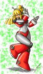  antennae_(anatomy) blonde_hair blue_eyes blush boots borockman capcom clothing dancing female footwear hair hair_ribbon humanoid hyper_roll machine marvel_vs._capcom mega_man_(series) not_furry ponytail ribbons robot robot_humanoid robot_master roll_(megaman) video_games 