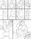 4:5 almost_fully_inside anal anal_vore anthro anus balls belly big_belly bodily_fluids boss boss_and_employee comic cum cum_in_eye cum_on_ceiling dialogue duo ejaculation electronics employee equid equine erection forced genital_fluids genitals group hi_res horse human internal lube lube_covered male male/male mammal monochrome mustelid office otter otter_tail pandottermon partially_inside penis perineum phone public public_vore puffy_anus rhinoceros ripping_clothing shlorp speech_bubble surprise_vore texting unprofessional_behavior vein veiny_penis vore
