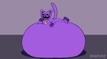 16:9 2024 air_inflation animated anthro artist_name belly belly_expansion belly_squish big_belly black_eyebrows black_mouth black_nose black_sclera blinking bloated butt catnap_(poppy_playtime) colored digital_media_(artwork) domestic_cat expansion eyebrows felid feline felis flat_colors grey_background hand_on_belly hand_on_own_belly hi_res huge_belly hyper hyper_belly hyper_inflation inflation jewelry loop lying male mammal mob_entertainment necklace on_front open_mouth open_smile pink_tongue poppy_playtime purple_body purple_ears purple_inner_ear purple_tail red_smoke short_playtime simple_background smile smiling_critters smoke smoke_from_mouth smug solo squish tail tail_motion text tongue v1sage white_eyes widescreen