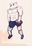  aggressive_retsuko bottomwear clothed clothing grewan male mammal muscular polar sanrio shirota shorts topless ursid 