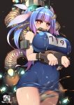  1girl between_legs bit_gag blue_hair blush breast_rest breasts covered_nipples cuffed cuffs ear_sex enemy_naval_mine_(kancolle) flower-shaped_pupils gag gagged gummyrise highres huge_breasts i-19_(kancolle) kantai_collection long_hair name_tag on_head orange_eyes prisoner school_swimsuit signature sweat swimsuit symbol-shaped_pupils tears tentacle_sex tentacles twitter_username 