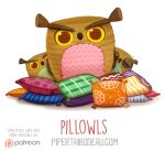  avian bird cryptid-creations group owl pillow 