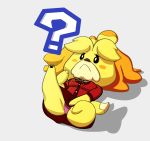  animal_crossing canid canine canis clothed clothing digital_media_(artwork) domestic_dog dubindore female fur hi_res isabelle_(animal_crossing) mammal nintendo shih_tzu solo toy_dog video_games yellow_fur 