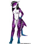  anthro artsey_nimblehooves breasts female fish hi_res looking_at_viewer marine nipples nude pussy requiem_shark shark solo tiger_shark velvet 