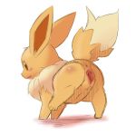  1:1 4_toes all_fours anus blush brown_eyes brown_fur butt canid canine chest_tuft dipstick_tail eevee female feral fluffy fluffy_tail fur happy kesu_pu long_ears mammal multicolored_tail nintendo one_leg_up open_mouth pok&eacute;mon pok&eacute;mon_(species) presenting presenting_hindquarters presenting_pussy pussy raised_leg rear_view snout solo tan_fur toes tongue tuft video_games 
