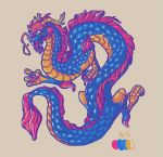  asian_mythology blue_scales dragon east_asian_mythology eastern_dragon feral flesh_whiskers mythology scales shamerli solo 