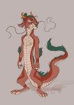  anthro asian_mythology claws dragon ear_piercing ear_ring east_asian_mythology eastern_dragon flesh_whiskers fur horn mythology piercing scales shamerli solo 