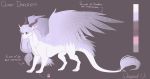  2019 dragon feathered_dragon feathered_wings feathers female feral fur furred_dragon hair model_sheet paws simple_background solo white_feathers white_fur white_hair wings wrappedvi 