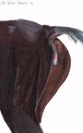 absurd_res animal_genitalia animal_pussy anus butt clitoral_winking clitoris equid equine equine_anus equine_genitalia equine_pussy female feral genitals hi_res horse mammal pussy raised_tail simple_background solo tail thegoldenshepherd traditional_media_(artwork)