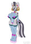  2019 anklet anthro anthrofied armwear bdsm big_breasts bracelet breasts clothing collar cutie_mark elbow_gloves equid equine female footwear friendship_is_magic gloves handwear high_heels hypnosis jewelry kandlin legwear leotard mammal mind_control my_little_pony neck_rings piercing pose shoes solo standing stockings stripes wide_hips zebra zecora_(mlp) 