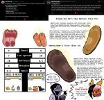 2025 5_toes absurd_res angry anthro bat blarf022 blarf_(blarf022) chart countershade_feet countershading cross-popping_vein english_text feet female footprint hi_res honduran_white_bat humanoid humanoid_feet infographic insole kinx_(blarf022) leaf-nosed_bat male mammal microbat musk musky_feet plantigrade profanity q&amp;a sherry_bear_(blarf022) simple_background smelly smelly_feet soles stink_fumes text toes vranda_von_bat_(blarf022) wall_of_text white_background yangochiropteran