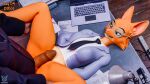 15dty25 16:9 2025 3d_(artwork) anthro blender_(artwork) blender_cycles butt canid canine canis challenge clothed clothing desk diane_foxington diane_foxington_(furromantic) digital_media_(artwork) dobermann domestic_dog dreamworks duo english_text erection eyebrow_piercing facial_piercing female fox foxibiki fur furniture genitals hi_res male male/female mammal necktie office on_desk orange_body orange_fur penis piercing pinscher simple_background smile table text the_bad_guys widescreen