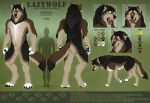  animal_genitalia anthro balls canid canine canis cedarwolf celestialwolf claws english_text feral footprint fur human lazywolf male mammal model_sheet open_mouth pawprint paws sheath size_difference solo standing text tongue were werecanid werecanine werewolf wolf 