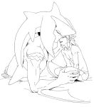  anthro breath_of_the_wild clothing digital_media_(artwork) duo fish humanoid humanoid_pointy_ears hylian kissing link male male/male mammal marine nintendo open_mouth prince_sidon shark size_difference smile the_legend_of_zelda tsugumi_pp video_games zora 
