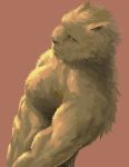  2017 abs anthro biceps felid feline m7 male mammal muscular muscular_male nude pecs simple_background solo 