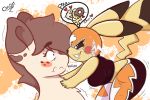  2019 anthro areola big_breasts breasts equid equine female hi_res horse mammal my_little_pony nintendo onsti pikachu pikachu_libre pok&eacute;mon pok&eacute;mon_(species) pony smile video_games 