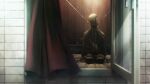  1boy armchair bed_sheet black_jacket black_pants blue_necktie bound bound_legs bound_thighs brown_jacket brown_suit chair chaos;child collared_shirt curtains death faceless faceless_male game_cg highres jacket kakita_hironori lapels necktie non-web_source notched_lapels official_art on_bed open_window pants round_bed sasaki_mutsumi shirt short_hair solo strangling suit white_shirt window 