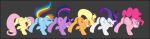  anus applejack_(mlp) butt clenched_teeth cutie_mark dogmaf equid equine female fluttershy_(mlp) friendship_is_magic grey_background group hi_res horse male mammal my_little_pony pinkie_pie_(mlp) rainbow_dash_(mlp) rarity_(mlp) rear_view scrunchy_face simple_background teeth twilight_sparkle_(mlp) 