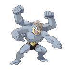  arms_up belt clenched_hands extra_arms full_body machamp muscular official_art open_mouth pokemon pokemon_(creature) pokemon_focus pokemon_frlg red_eyes simple_background smile solo standing sugimori_ken third-party_source white_background 