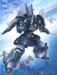  aiming aiming_at_viewer asteroid beam_naginata beam_rifle cable commentary_request debris dijeh earth_federation energy_gun glint gundam gundam_narrative holding holding_weapon in_orbit machinery mecha mecha_focus mobile_suit moon_gundam one-eyed radio_antenna realistic red_eyes rick_dijeh robot science_fiction solo space studiozombie weapon 