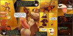  2018 ailurid anthro areola balls black_nose bodily_fluids breasts comic cum cum_on_penis dialogue dickgirl english_text erection fasttrack37d genital_fluids glory_hole hair hi_res horn humanoid_penis intersex jay_(draco32588) larger_dickgirl larger_intersex libby_(draco32588) macro male mammal nipples nude open_mouth penetration penile penile_penetration penis penis_in_penis procyonid raccoon red_panda size_difference smaller_male text urethral urethral_penetration vein 