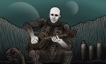 2017 alien alien_humanoid armor bald crossover digital_drawing_(artwork) digital_media_(artwork) engineer_(prometheus) engineer_(team_fortress_2) headgear helmet humanoid killb94_(artist) lute male mammal meme moon musical_instrument planet playing_ukulele plucked_string_instrument solo spacesuit string_instrument team_fortress_2 teeth ukulele valve