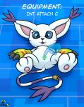 absurd_res animal_genitalia anus bandai_namco blue_eyes butt claws clothing confusion digimon digimon_(species) digimon_story:_cyber_sleuth digital_media_(artwork) english_text equipped felid feline female feral fur gatomon gau_(artist) genitals gloves handwear hi_res lying mammal on_back open_mouth penetration presenting presenting_hindquarters presenting_pussy pussy shocked simple_background solo spread_legs spreading surprised_expression tail teeth text tongue vaginal vaginal_penetration white_body white_fur wide_eyed