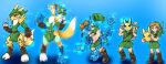 anthro bandai_namco belt blonde_hair blue_eyes digimon digimon_(species) fur hair hi_res light_blush link male mask mask_transformation nageruamado nintendo renamon simple_background solo species_transformation the_legend_of_zelda transformation yellow_body yellow_fur