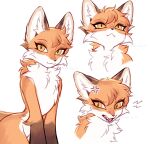 2025 3rdperson_iz ambiguous_gender annoyed anthro canid canine cross-popping_vein eyelashes fangs fox fur hi_res inner_ear_fluff looking_at_viewer mammal open_mouth orange_body orange_fur simple_background solo tail teeth tongue tuft white_body white_fur yellow_eyes