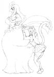 age_difference anthro avian big_breasts big_butt bird breasts butt butt_nuzzling domestic_cat duo eyewear face_against_ass face_in_ass felid feline felis female glasses hand_on_butt headmistress_(jwinkz) hi_res huge_breasts huge_butt huge_hips huge_thighs mammal marauder6272 mature_anthro mature_female monochrome non-mammal_breasts older_female student teacher teacher_and_student thick_thighs wide_hips younger_female