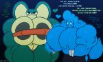 2d_animation 5:3 abs animated anthro areola areola_slip big_breasts big_muscles big_pecs bikini black_nipples black_sclera blue_body blue_fur bodily_fluids breast_expansion breasts clothing duo expansion female fluffy_(toonpower) frame_by_frame fur green_body growth hi_res huge_breasts huge_muscles huge_pecs hyper hyper_breasts hyper_muscles hyper_pecs lagomorph leporid lerntern mammal multicolored_body muscle_growth muscular muscular_anthro muscular_arms muscular_female muscular_thighs nipple_outline nipples orange_bikini orange_clothing orange_swimwear pecs rabbit reptile scalie short_playtime snake sweat swimwear throbbing torn_clothing trixy_(toonpower) two-piece_swimsuit vein veiny_muscles yellow_eyes