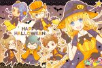  1girl 5boys :3 :d :o adapted_costume animal_ears arm_wrap arms_up ascot azu_rin_go basket bat_(animal) belt black_bow black_bowtie black_cape black_cat black_coat black_gloves black_hat black_pants black_tunic blonde_hair blue_coat blue_eyes blue_hair blue_hakama blue_haori blush_stickers bokujou_monogatari bokujou_monogatari:_mittsu_no_sato_no_taisetsuna_tomodachi bone_hair_ornament boots border bow bowtie braid brown_belt brown_boots brown_eyes brown_hair bug candy candy_hair_ornament cape cat chibi clenched_hands closed_eyes cloud coat collared_dress collared_shirt cornrows cosplay cross cross_necklace curly_sidelocks curtained_hair dark-skinned_male dark_skin demon_costume demon_horns demon_tail double-parted_bangs dress fang flipped_hair food food-themed_hair_ornament ford_(bokujou_monogatari) frankenstein&#039;s_monster frankenstein&#039;s_monster_(cosplay) glasses gloves gradient_background green_hair grey_gloves hair_between_eyes hair_bun hair_ornament hakama half_updo halloween halloween_costume haori happy_halloween harem_pants hat hat_bow hat_ornament highres hinata_(bokujou_monogatari) holding holding_basket holding_staff holding_sword holding_wand holding_weapon horns jack-o&#039;-lantern_hat_ornament japanese_clothes jewelry jinbei_(clothes) kimono knee_boots lace lace_border lollipop long_hair long_sleeves looking_at_viewer low_twin_braids ludus_(bokujou_monogatari) mini_hat mini_top_hat multiple_boys nanami_(bokujou_monogatari) necklace obi one_eye_closed orange_background orange_dress orange_eyes orange_haori orange_hat orange_pants orange_vest ornate_border outline outside_border outstretched_arms pants paw_shoes pirate_costume ponytail purple_background purple_eyes rattail round_eyewear sash shirt short_hair short_sleeves side_braids side_part sidelocks single_hair_bun skull sleeveless_tunic smile spider spider_web_earrings spider_web_print spiked_hair staff star_(symbol) star_hat_ornament star_print stitched_face stitches striped_background striped_bow striped_bowtie striped_clothes swirl_lollipop sword tail thick_eyebrows top_hat tunic turnip twin_braids very_long_hair vest wand wayne_(bokujou_monogatari) weapon werewolf_costume white_outline wide_sleeves wing_collar witch witch_hat wolf_ears wolf_paws wolf_tail wrapped_candy yellow_ascot yellow_kimono yellow_pants yellow_shirt yuzuki_(bokujou_monogatari) 