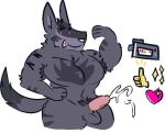  alex_nightmurr bodily_fluids canid canine canis clawzetto cum erection flexing genital_fluids male mammal masturbation musk orgasm penis solo wolf 