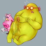 1:1 anthro aroused aroused_face aroused_male aroused_smile ball_growth balls black_eyes blush blush_lines bodily_fluids cartoon_network container cum cumshot cup cybernetics cyborg domestic_pig duo ejaculation eyebrows eyewear faggotrat floppy_ears frown gaston_(verne_on_vacation) genital_fluids genital_growth genitals glass glasses green_body grin grinning_at_partner growth hair hand_on_belly hands-free holding_container holding_cup holding_glass holding_object horace_(verne_on_vacation) humanoid interlocked_fingers lips looking_at_genitalia looking_at_penis lop_ears machine male male/male mammal marine merfolk motion_lines navel nervous nervous_sweat on_one_leg open_mouth overweight overweight_anthro overweight_male penis penis_growth penis_tip pink_body raised_leg red_eyewear red_glasses rounded_teeth scales signature simple_background sitting slightly_chubby slightly_chubby_anthro slightly_chubby_male smile smiling_at_another smiling_at_partner snout split_form spontaneous_ejaculation standing suid suine surprise surprised surprised_expression sus_(pig) sweat teeth thick_eyebrows thick_lips throbbing throbbing_penis tremble_lines vein veiny_penis verne_on_vacation water water_on_body yellow_sclera