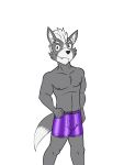  anthro boxers_(clothing) canid canine canis clothed clothing fuze hi_res male mammal nintendo nipples portrait simple_background solo star_fox three-quarter_portrait topless underwear video_games white_background wolf wolf_o&#039;donnell 