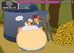 2024 activision anal anal_penetration anthro bandicoot belly belly_expansion big_belly blush body_inflation coco_bandicoot crash_bandicoot crash_bandicoot_(series) donation_drive duo english_text expansion female food forest fruit fruit_gag gag gagged hi_res huge_belly hyper hyper_belly hyper_inflation immobile inflation jungle jungle_background ladder liquid_inflation machine male mammal marsupial navel ohdeeriemay penetration plant sitting sitting_on_ground spherical_inflation text tree weight_gain wumpa_fruit