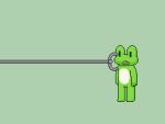 2019 4:3 amphibian animated anthro blue_background digital_media_(artwork) frog green_body kizitoba pixel_(artwork) pixel_animation short_playtime simple_background solo tongue tongue_out