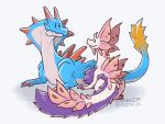 2d_animation 4:3 ambiguous_gender angry animated back_spikes blowing_bubbles blue_body blue_scales bubble canes-cm capcom daww duo embarrassed feral frame_by_frame fur furred_scalie happy lagiacrus leviathan_(mh) mizutsune monster_hunter purple_body purple_fur scales scalie short_playtime spikes spikes_(anatomy) tail tail_motion tailwag white_body white_fur
