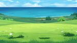  beach blue_sky bush cloud cloudy_sky day dirt_road flower grass highres hill horizon large_variant_set no_humans non-web_source our_life:_beginnings_and_always outdoors plain poppy_(flower) road scenery sky variant_set 