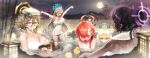  4girls :d absurdres ahoge alternate_hairstyle arm_tattoo arms_up asuna_(blue_archive) bare_back bare_shoulders bath bathing black_hair black_halo blonde_hair blowing_bubbles blue_archive blue_eyes blunt_bangs blush braid breasts brown_hair cherry_blossoms closed_eyes covered_navel cowboy_shot dark-skinned_female dark_skin embarrassed eyes_visible_through_hair fang flower flower_on_head gradient_hair hair_between_eyes hair_bun hair_over_one_eye halo hand_on_another&#039;s_head highres karin_(blue_archive) large_breasts long_hair looking_at_viewer mole mole_under_eye multicolored_hair multiple_girls naked_towel neru_(blue_archive) nose_blush number_tattoo onsen open_mouth partially_submerged purple_hair purple_halo red_eyes red_hair rubber_duck sb_(dlwnsrl1783) sensei_(blue_archive) shiny_skin short_hair single_braid single_hair_bun skin_fang small_breasts smile solo standing steam tattoo toki_(blue_archive) towel towel_around_neck very_long_hair wading water wet white_background 