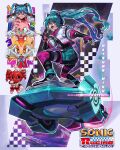 absurd_res alternate_species amy_rose black_nose blue_eyes blue_nails bottomwear brown_eyes brown_nose cat_ear_headband chao_(sonic) clothed clothing colored_nails countershading cream_the_rabbit crossover dress english_text eulipotyphlan extreme_gear eyelashes female fur gesture green_eyes hair hand_gesture hatsune_miku hedgehog hi_res hoverboard human kasane_teto kornart3 lagomorph leporid light_body light_skin logo long_ears long_hair mammal nails open_mouth open_smile orange_clothing orange_dress pants pink_body pink_fur pink_hair pink_tongue pose rabbit red_body red_clothing red_dress red_skin sega smile sonic_racing:_crossworlds sonic_the_hedgehog_(series) star_pupils tan_body tan_countershading tan_ears tan_fur tan_skin text tongue twintails_(hairstyle) v_sign vocaloid white_body white_countershading white_fur