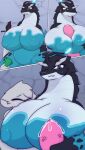 4_toes big_breasts big_penis bodily_fluids breast_play breast_suck breasts cloud_meadow cum duo feet female genital_fluids genitals handjob hi_res huge_breasts male male/female melee_weapon money penile penis precum raine_(cloud_meadow) sex size_difference smaller_male sucking sword titfuck toes tubfy weapon